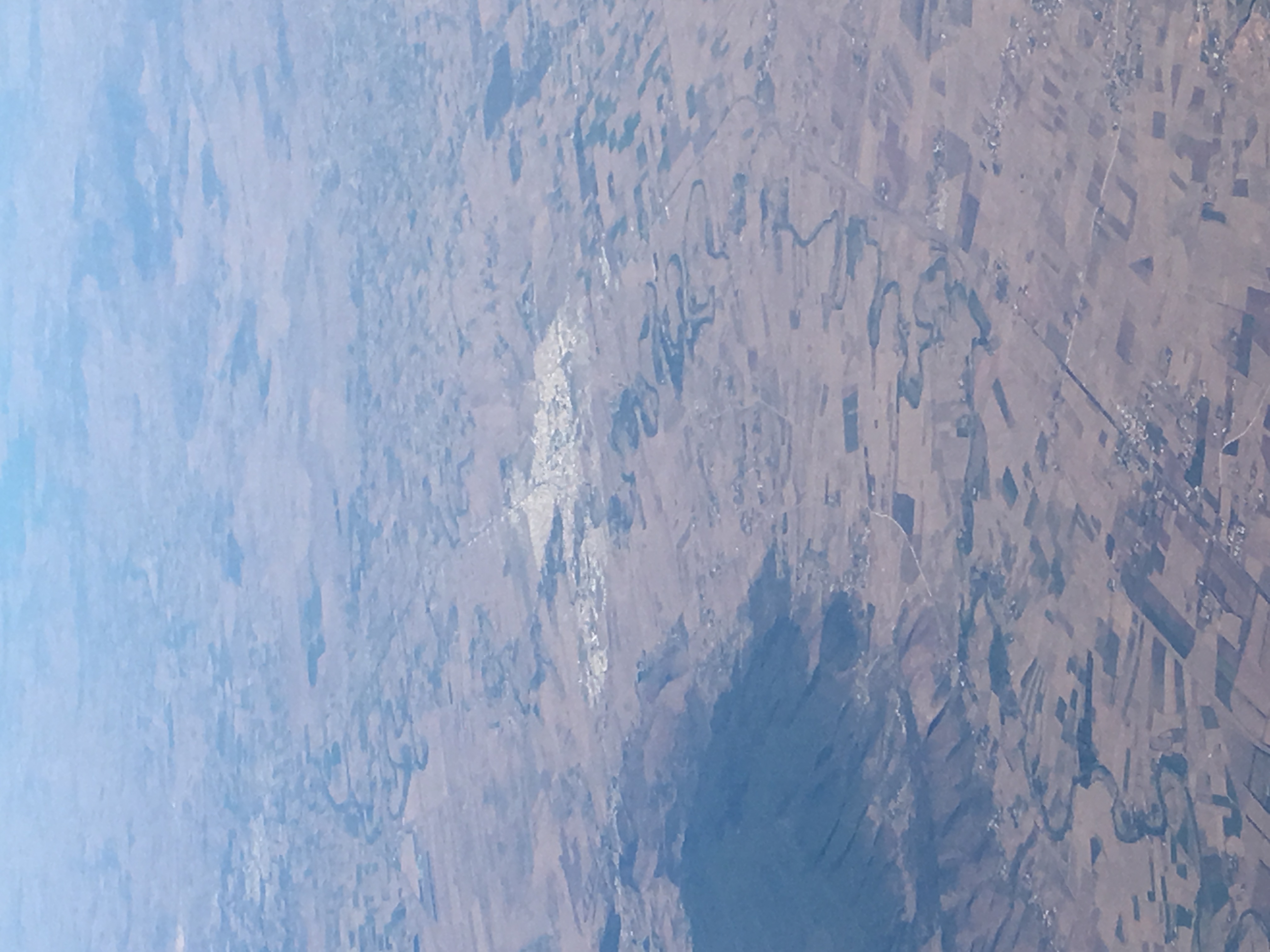 Aerial view of Jendouba and surrounding agricultural fields in Tunisia