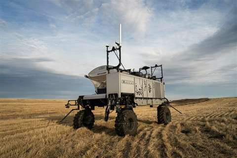 Raven OMNiPOWER autonomous field platform in a harvested field.