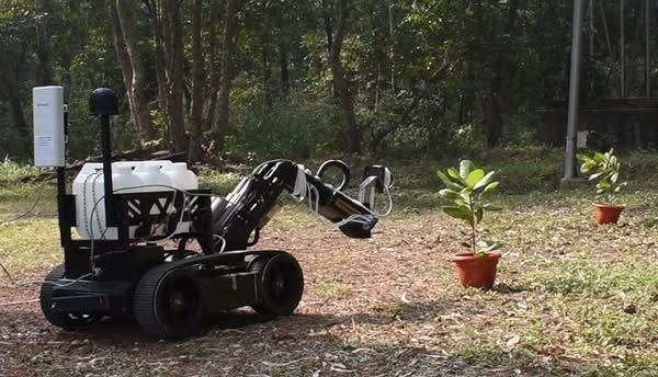 FarmBot tracked manipulator shown in the official research release.