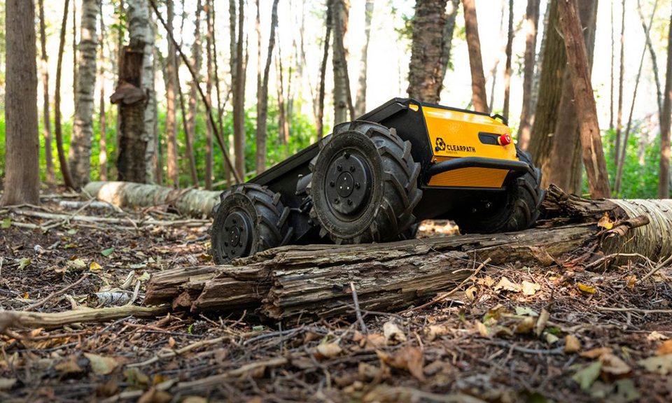 Husky A300 ground robot pictured in the UBC Okanagan announcement.
