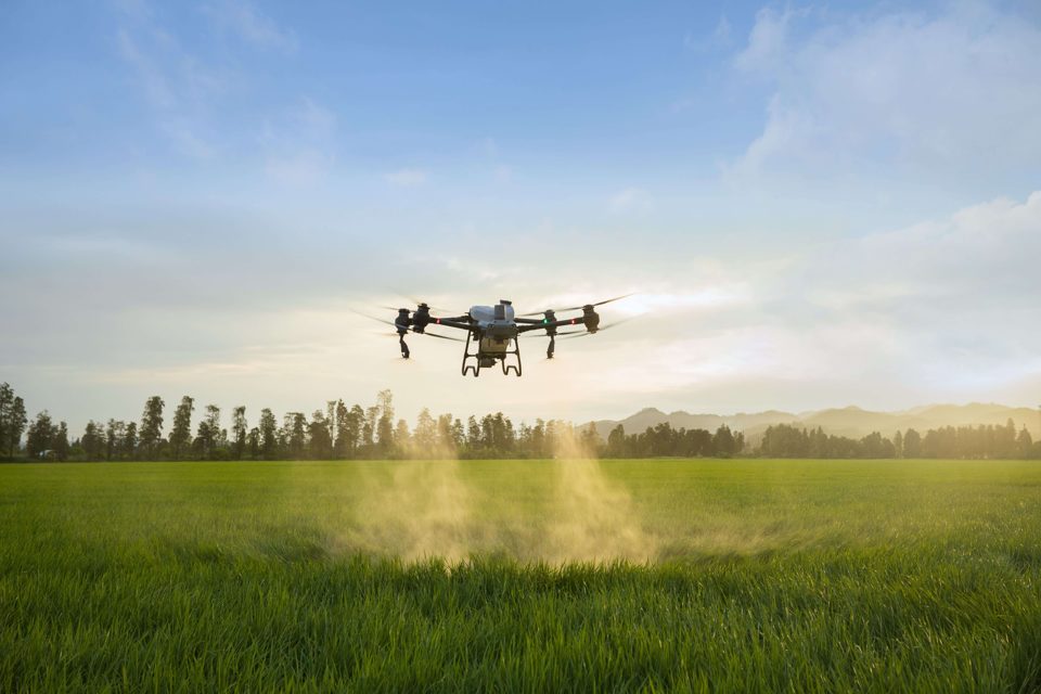 Agras T50 crop-protection drone in DJI’s April 2024 launch materials.