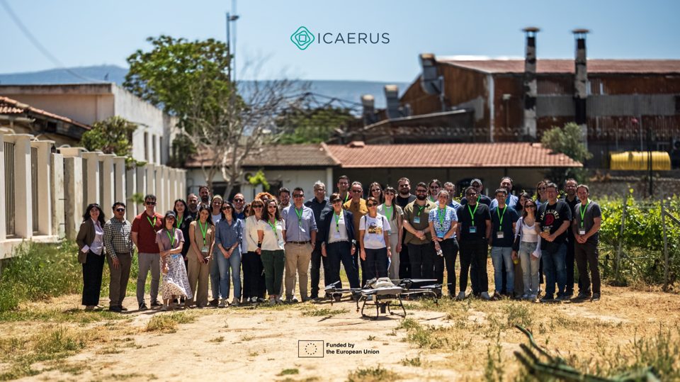 ICAERUS participants assembled outdoors